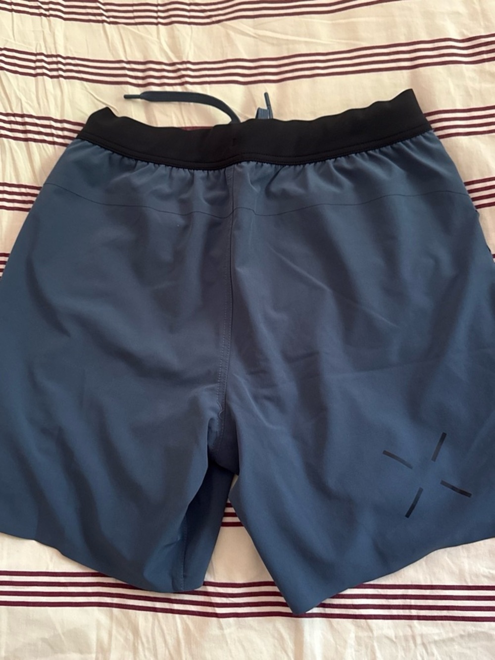 Ten Thousand Men's Athletic Shorts in Slate Blue with Black Waistband 7 in